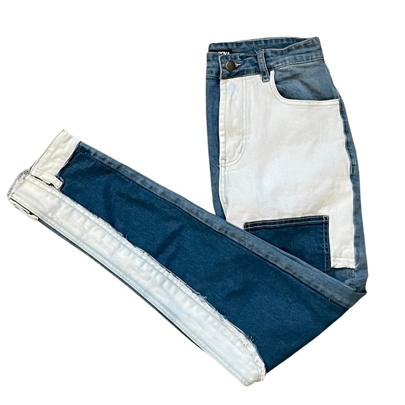 High Rise Patchwork Jeans 27 - Picture 4 of 8